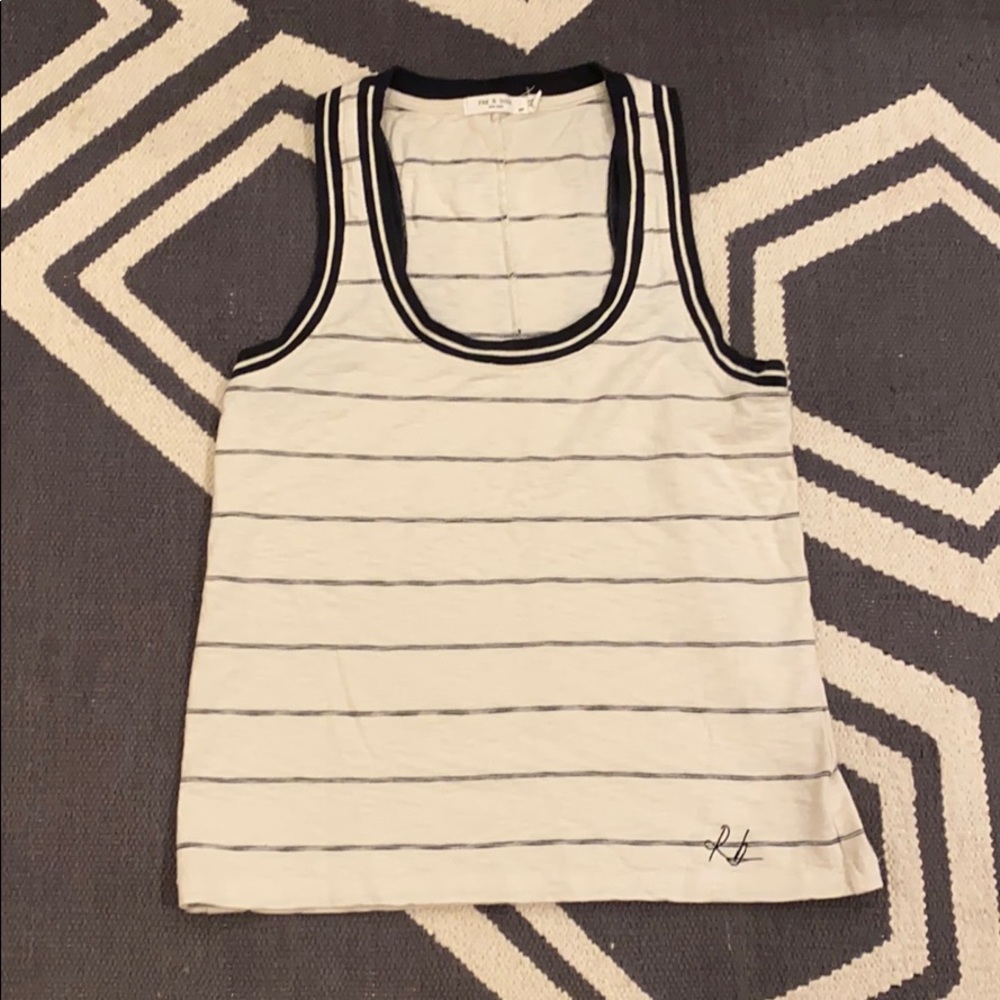 Striped Rag & Bone Cotton Tank Top - Small